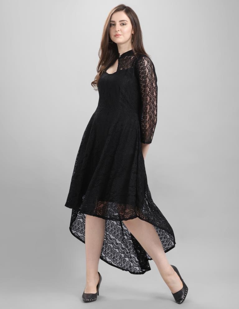 Black net sale frock