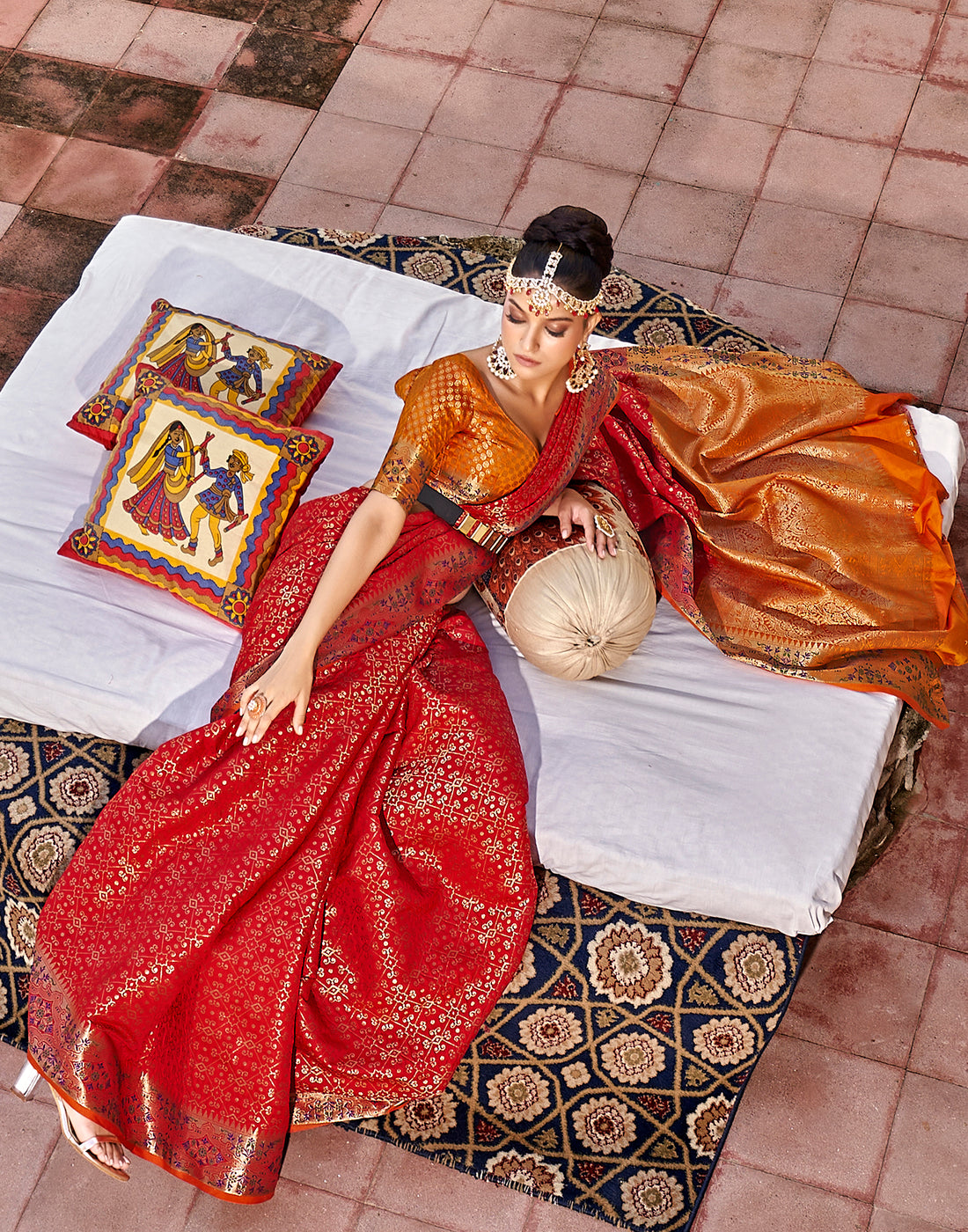 Red Kanjivaram Silk Saree | Leemboodi