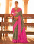 Sage Green & Pink Patola Silk Saree | Leemboodi