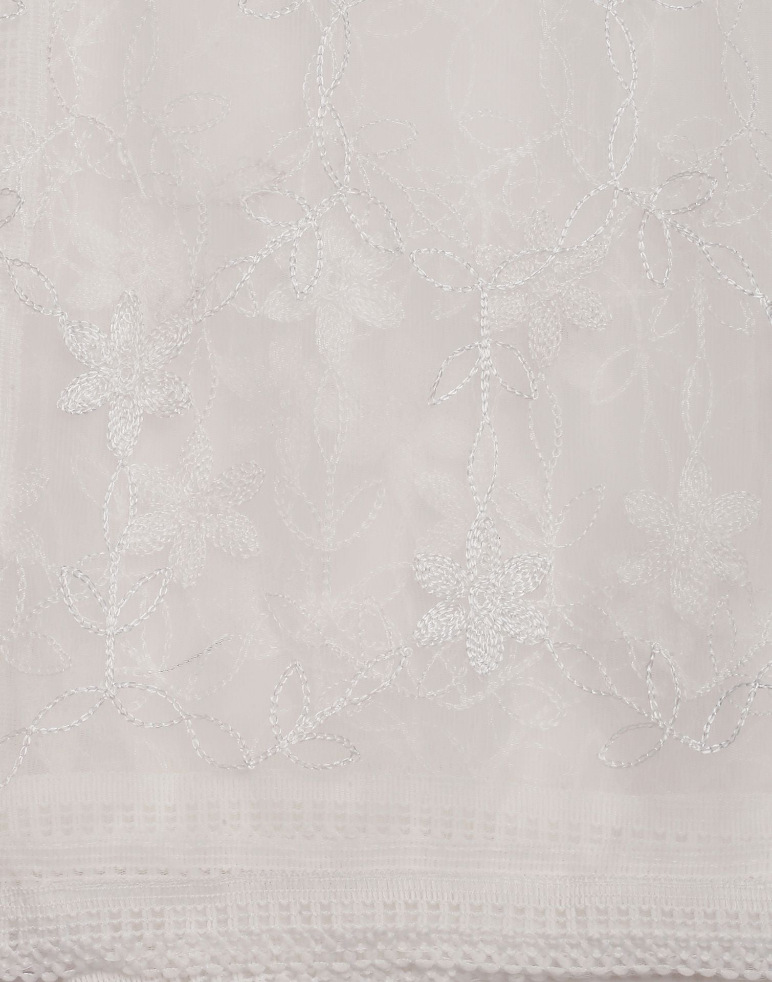 White Net Embroidery Dupatta | Leemboodi