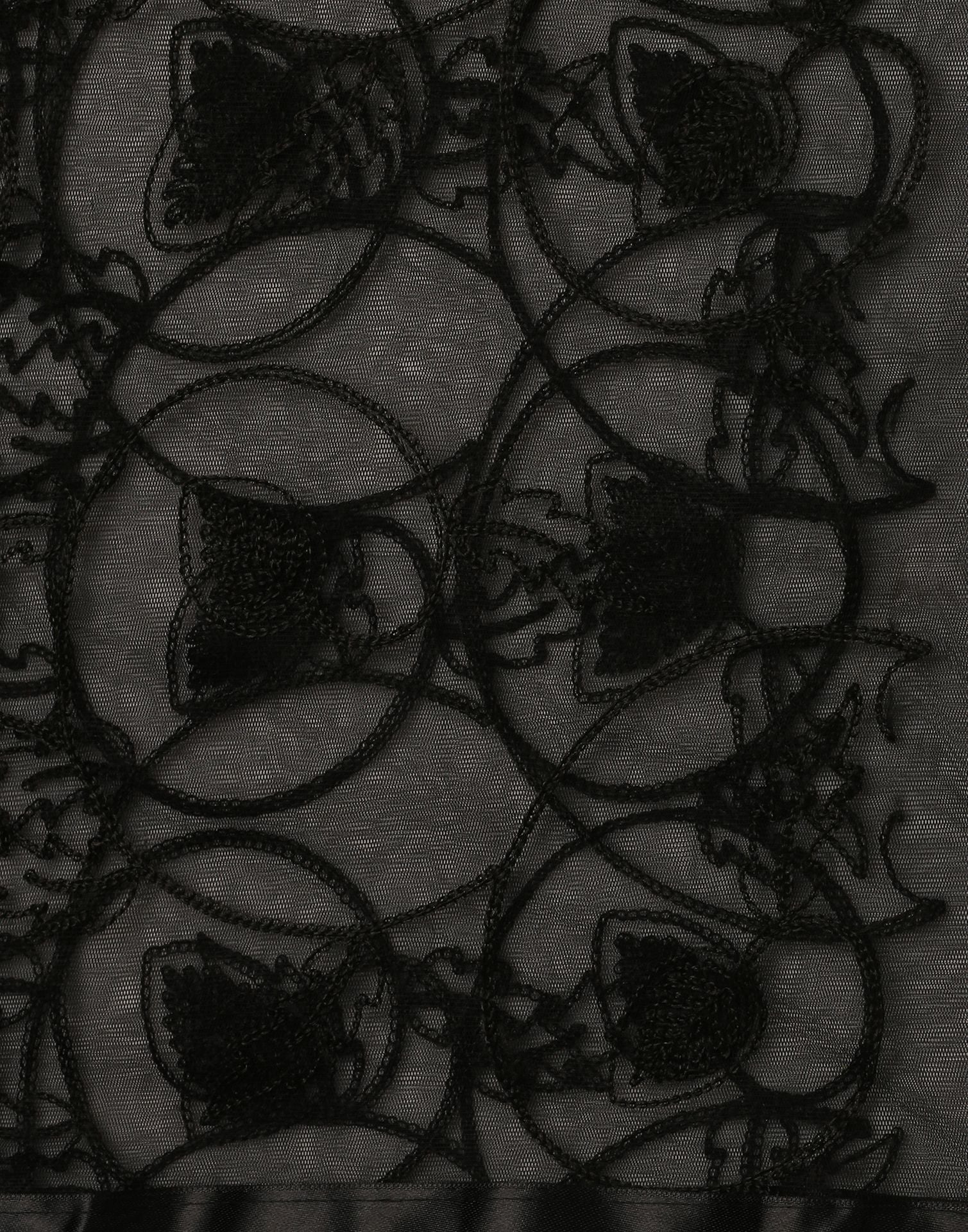 Black Net Embroidery Dupatta | Leemboodi