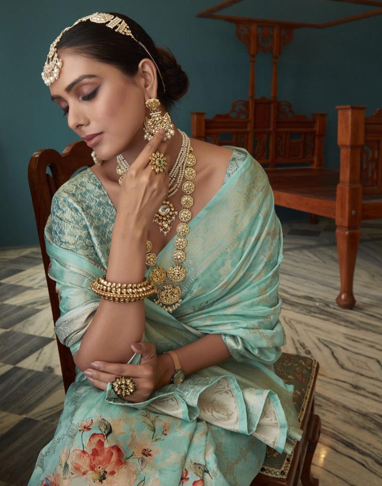 Elegant Brown-Green Soft Banarasi Paithani Saree with Copper Zari – Kota  Silk