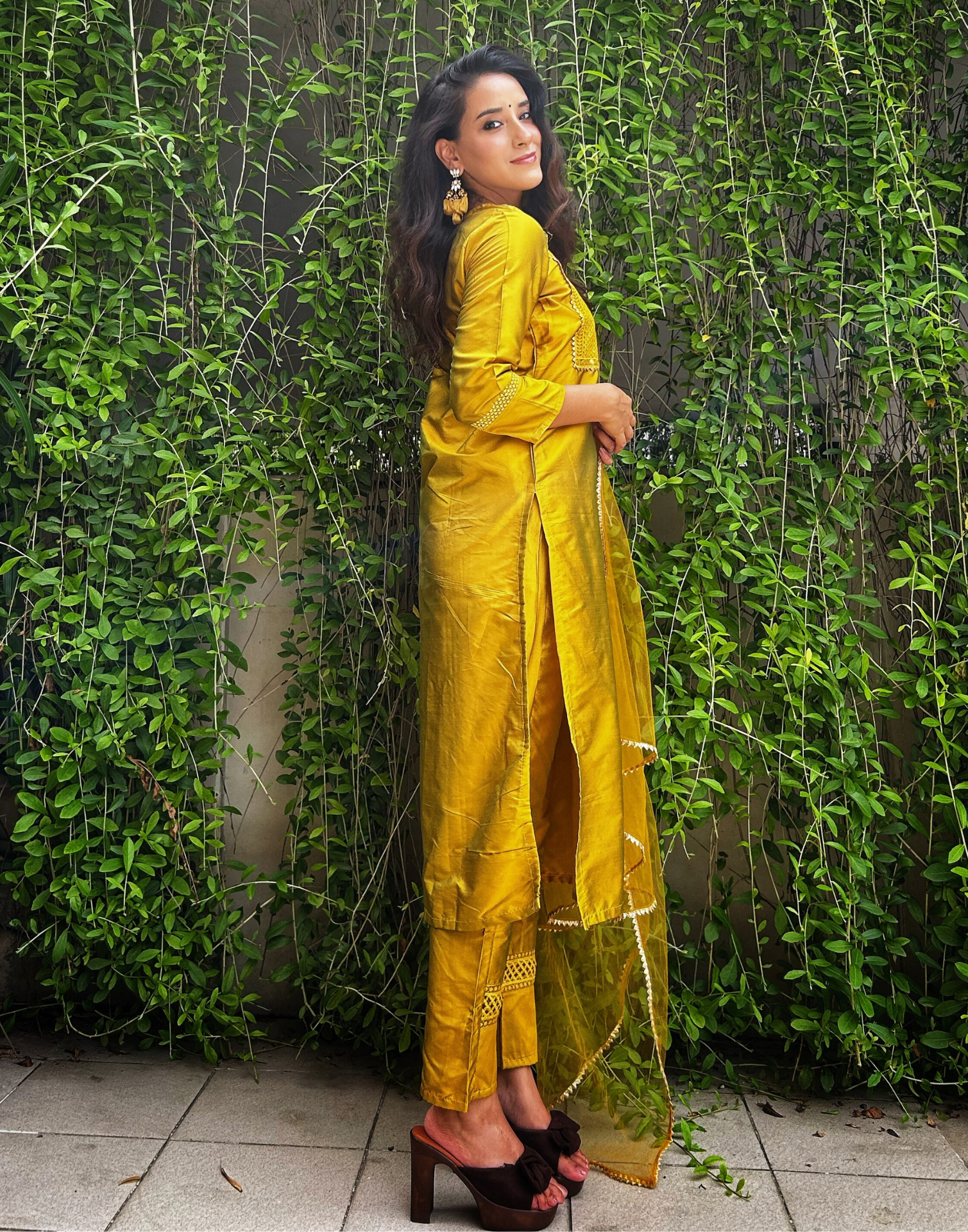 Chest:42. Kurti Pant Set in Soft Cotton. Lemon Yellow Kurta With Leaf Green  Pants. Very Comfortable Summer Dress Set. Indian Top - Etsy