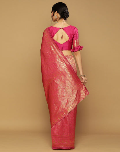 Hot Pink Kanjivaram Saree | Leemboodi