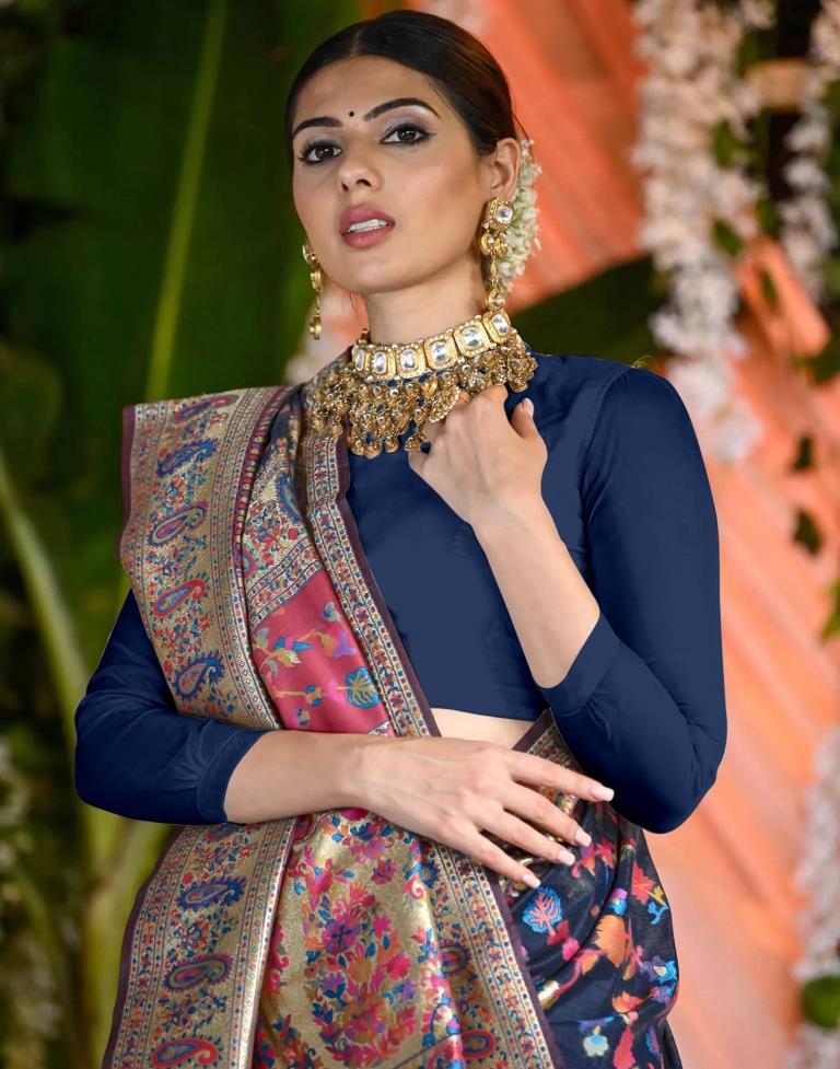 Attractive Lakhnavi Organza Saree with Kashmiri Thread Work & Sattin  Banglori Silk Blouse -Style Array
