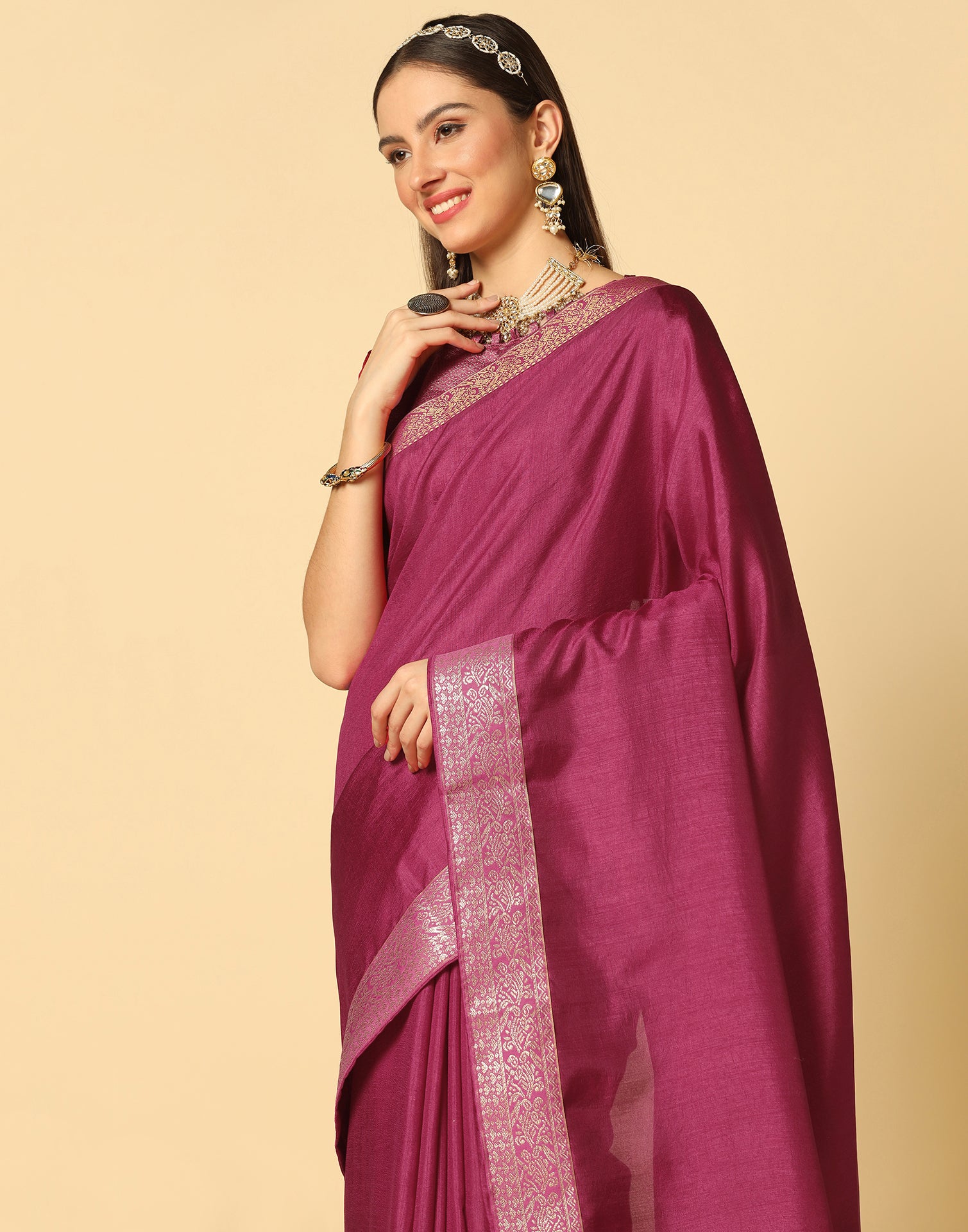 Buy Pink Sarees for Women by MANNEQUIN STORE Online | Ajio.com