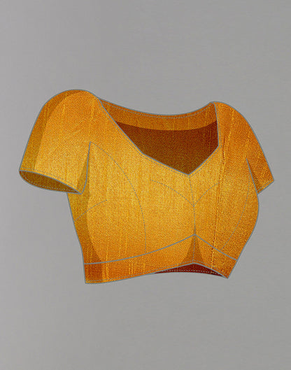 Orange Printed Saree | Leemboodi