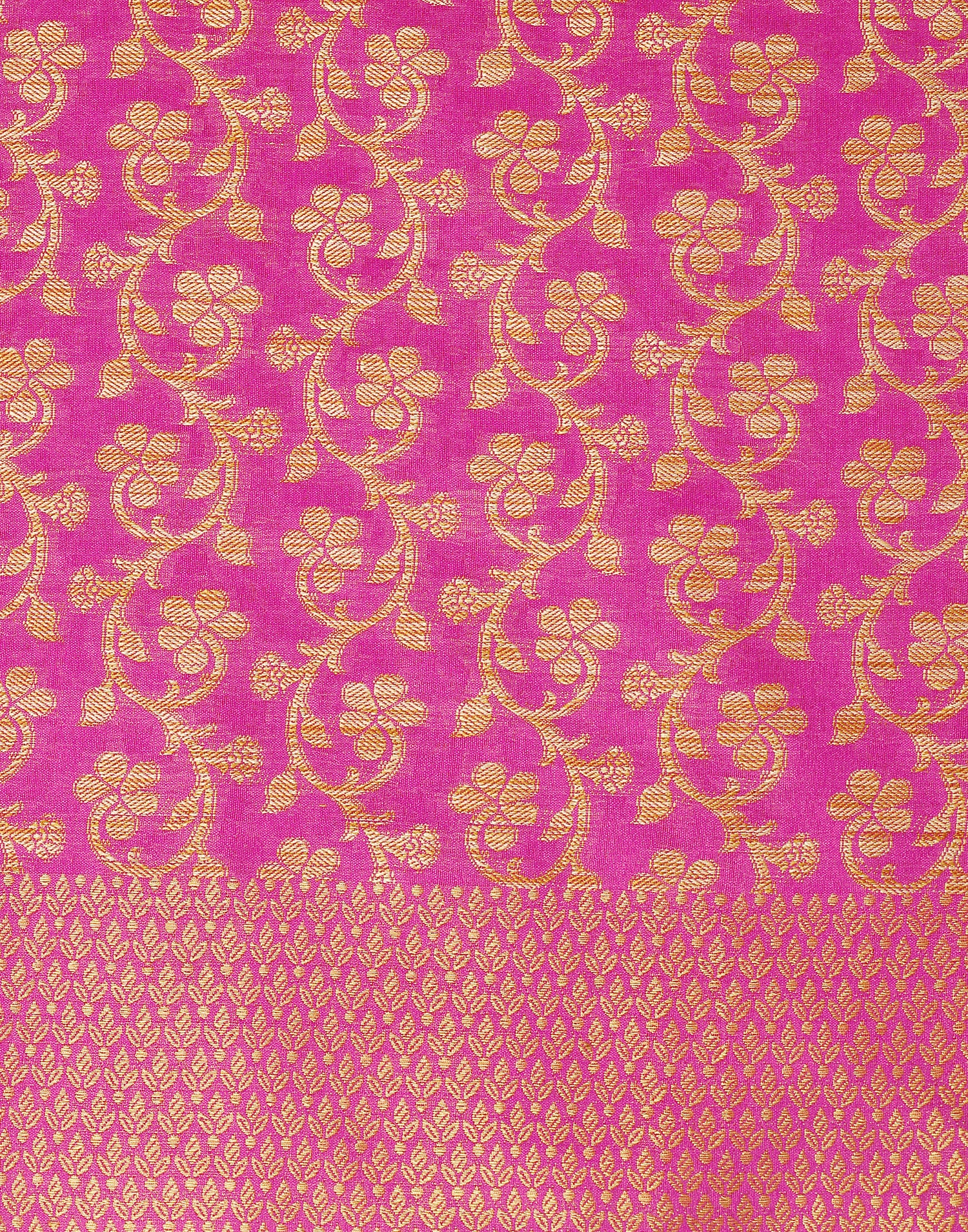 Pink. Beige Banarasi Silk Saree | Leemboodi