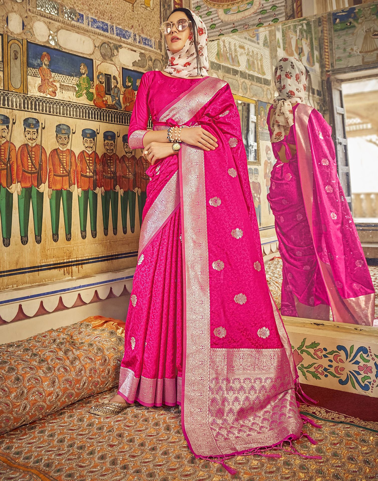 Rani Colour Varlaxmi Sangam Wedding Wear Wholesale Banarasi Silk Sarees  Catalog 1005 - The Ethnic World