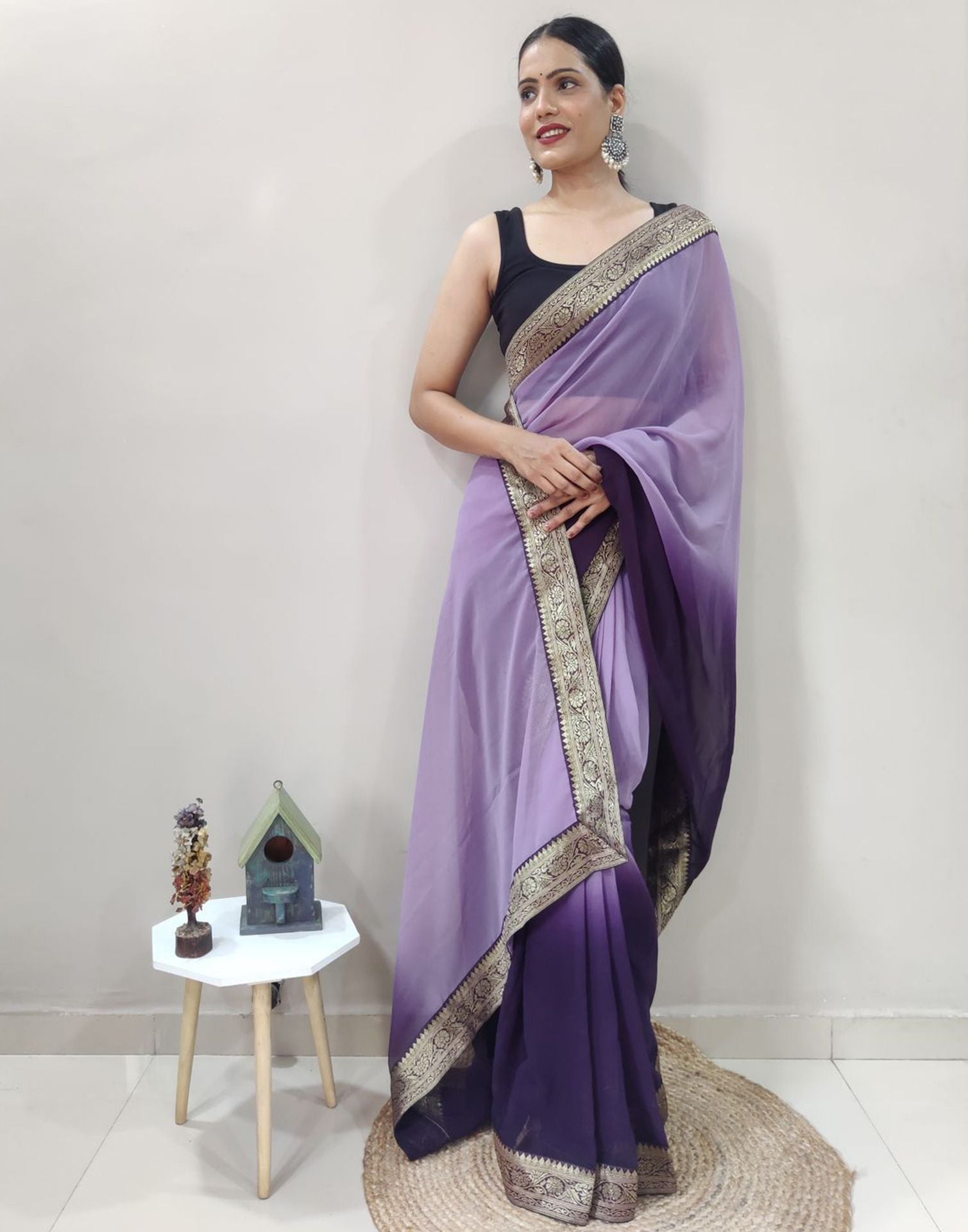 Ga - Pure kanjivaram silk saree Pastel shade of lavender with silver a –  Prashanti Sarees