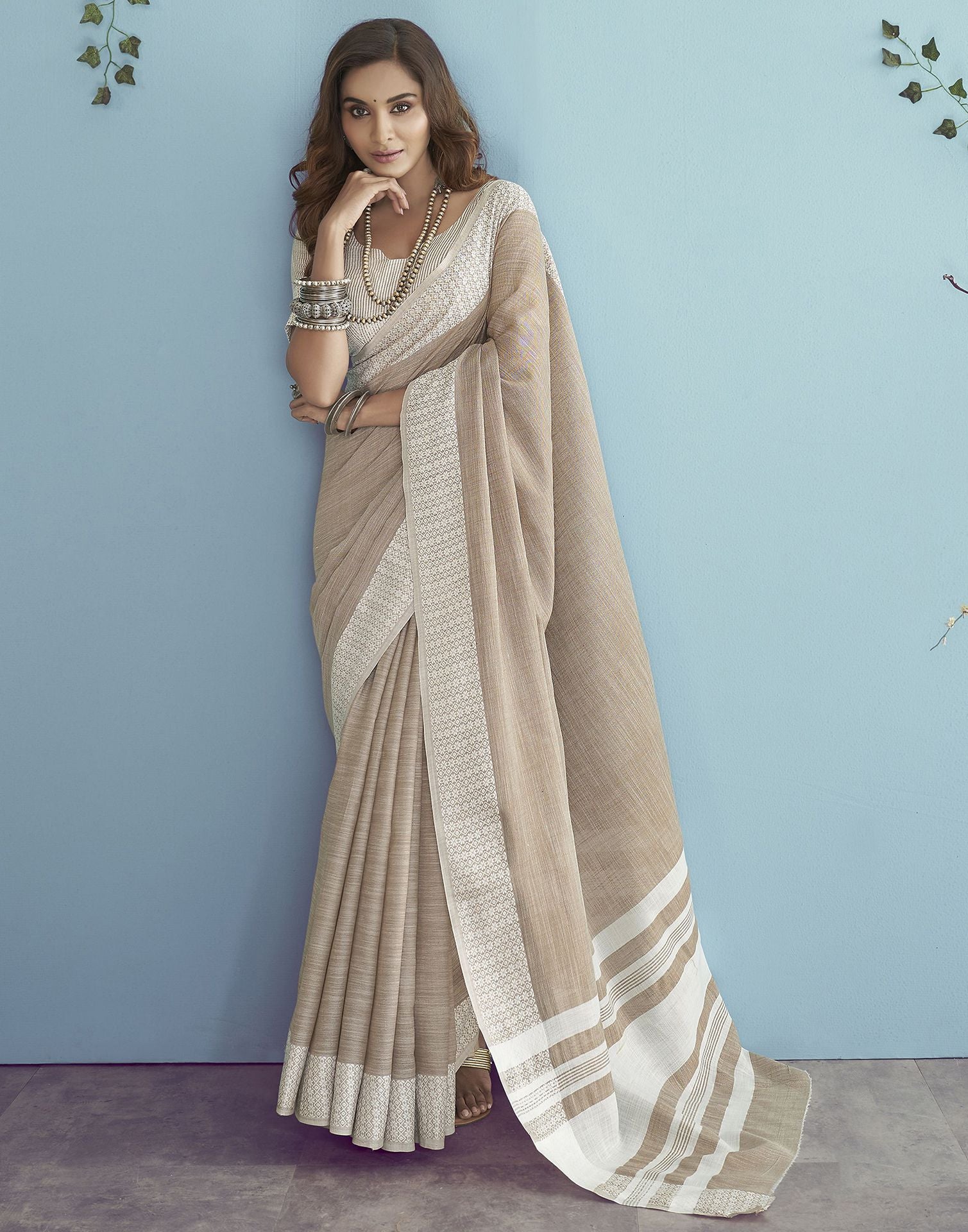 Dusky Light Cyan Color Embroidered Cotton Silk Saree | Party wear indian  dresses, Saree designs, Powder blue color