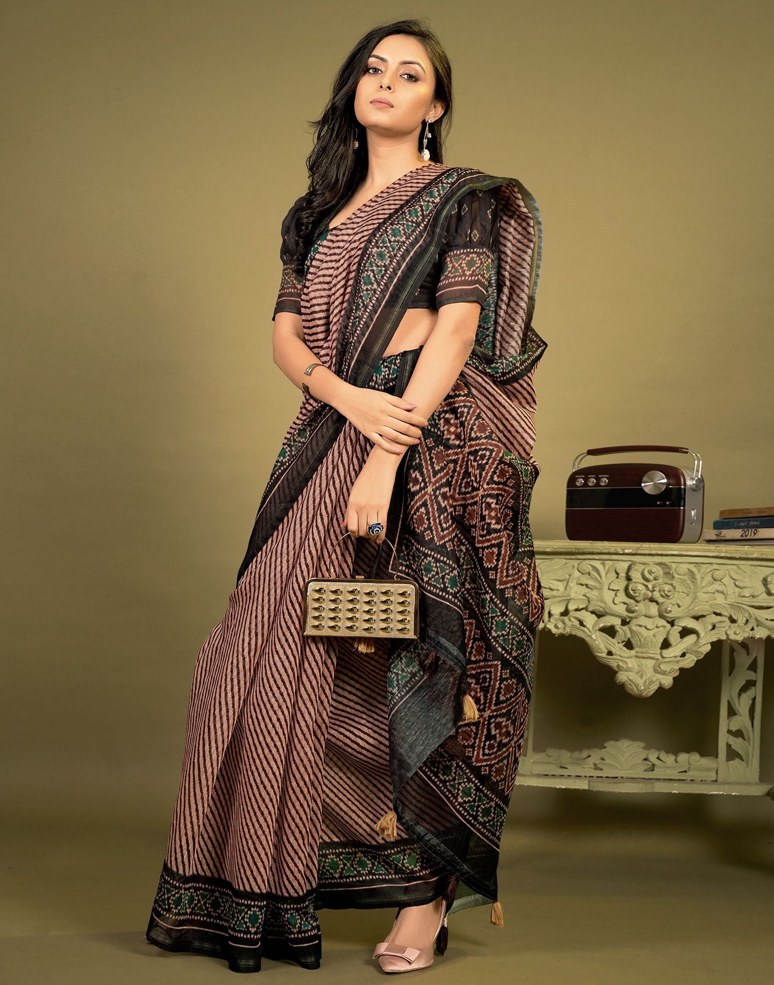 Buy Fabindia Printed Kota Doria Cotton Silk Red Sarees Online @ Best Price  In India | Flipkart.com