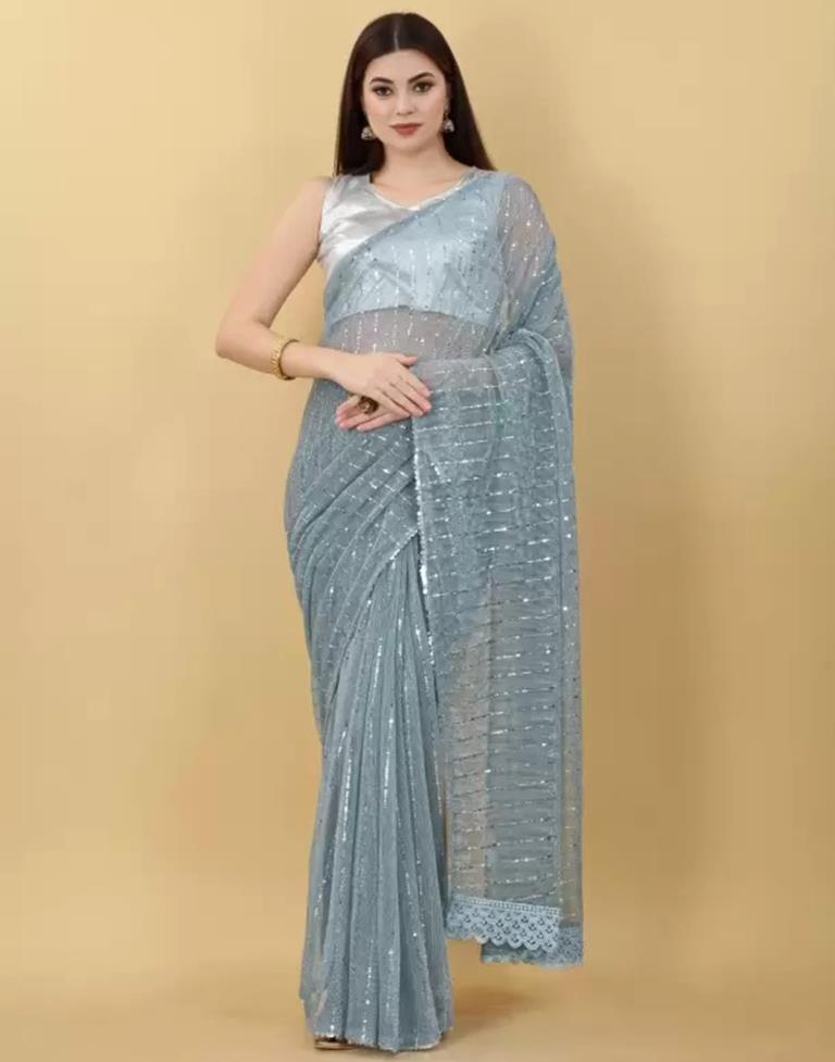 Plain Casual New Fanta Colored Georgette Saree at Rs 525 in Surat | ID:  15083415588