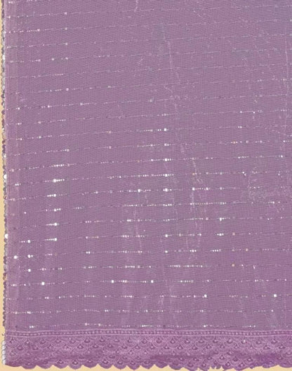 Light Purple Self Woven Plain Saree | Leemboodi