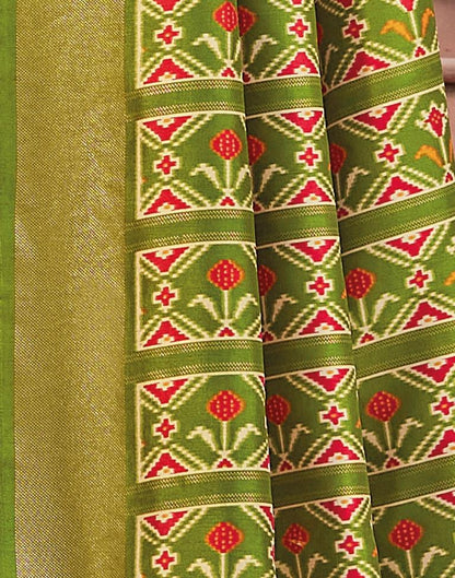 Maroon Patola Silk Printed Saree | Leemboodi