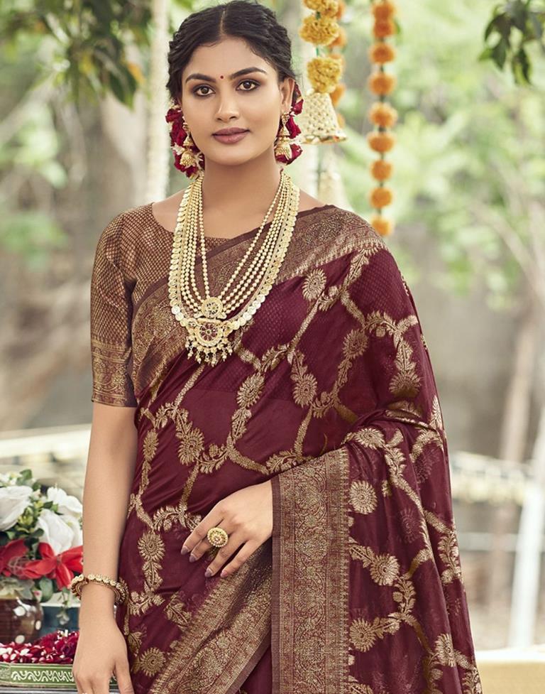 Kanchipuram Soft Lichi Silk Maroon Colour Saree Bold and Beautiful Saree  With Weaving Silk Exclusive Indian Wedding Saree South Silk Saree - Etsy