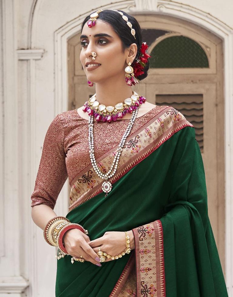 Bollywoog Green Saree Banarasi Soft Silk Saree Indiansari Designer  Traditional Saree for Women Free Shipping Sari - Etsy