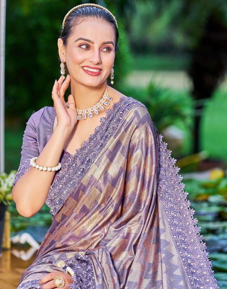 Light Purple Plain Chiffon Saree – Sudathi