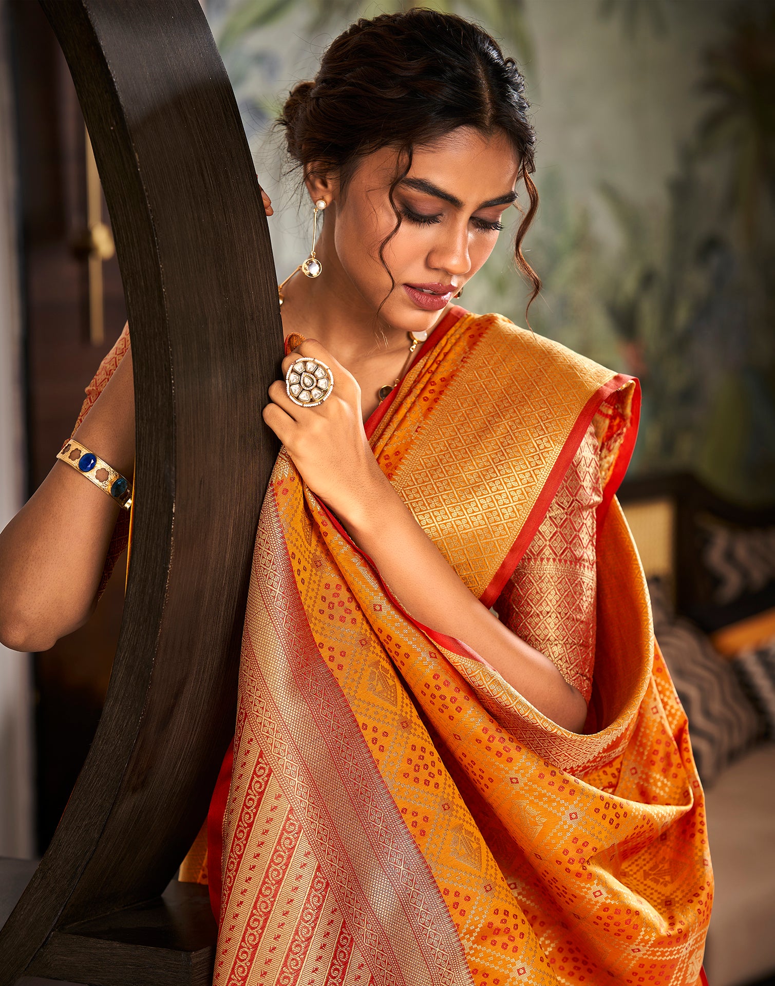 Orange Saree - Buy Orange Colour Sarees Online – Koskii