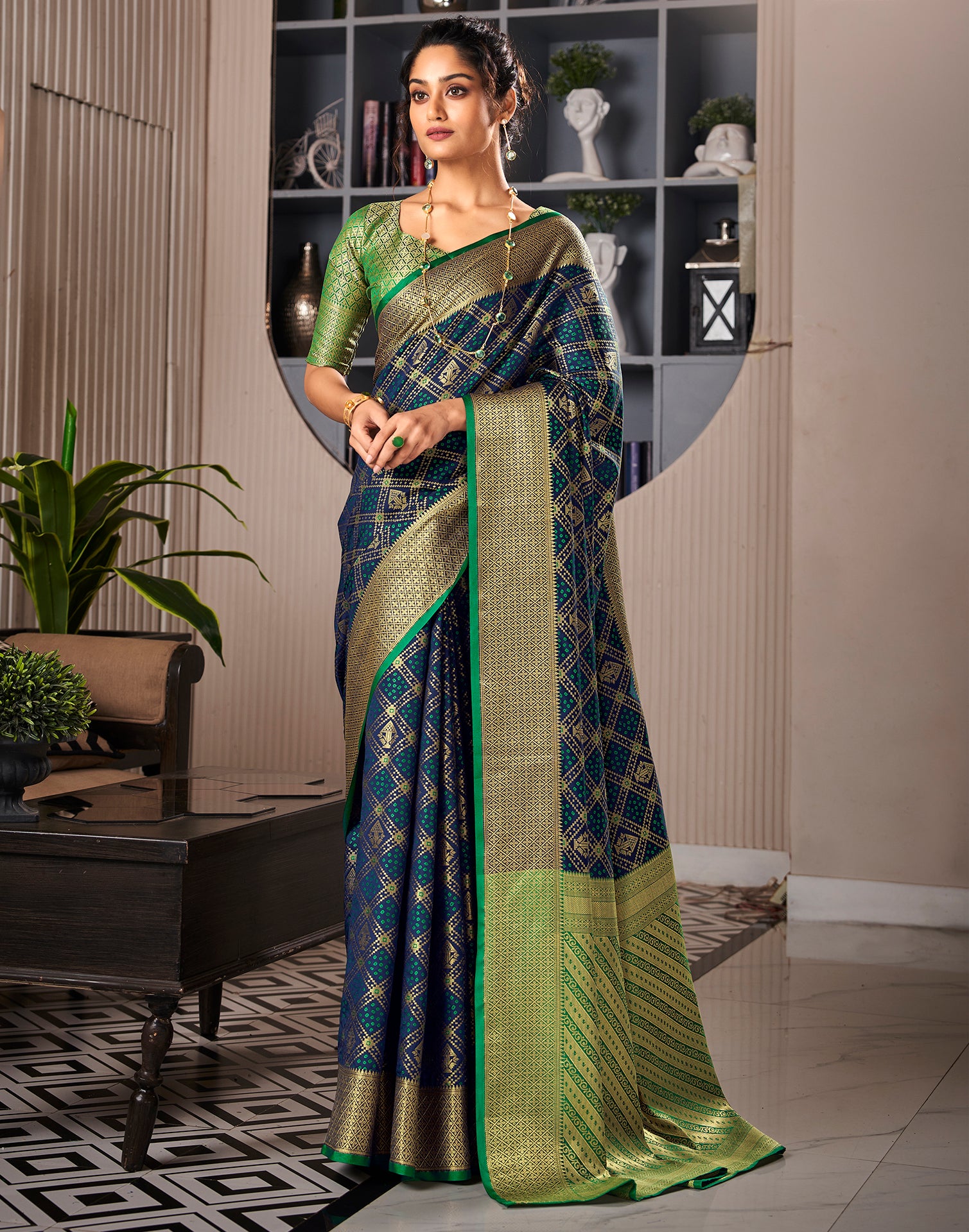 Green Wedding Wear Designer Fancy Art Silk Bandhani Saree, 6.3 m (with  blouse piece), Size: 5.5MTR at Rs 799 in Surat