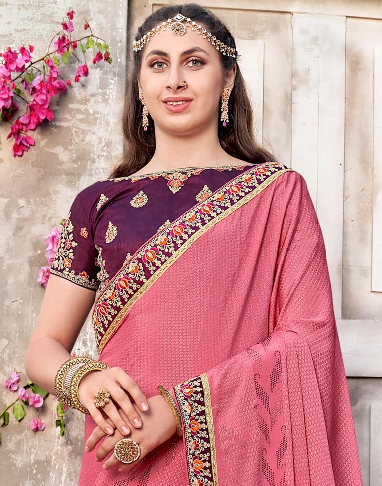 75% OFF on Shri Vardhan Baby Pink Plain Chiffon Saree With Blouse Piece on  Snapdeal | PaisaWapas.com