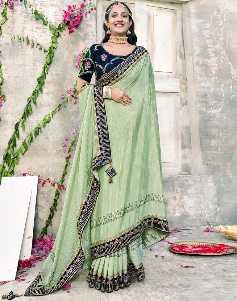 Chiffon Party Wear Saree in Pink and Majenta with Lace work | Party wear  sarees, Party wear sarees online, Chiffon saree