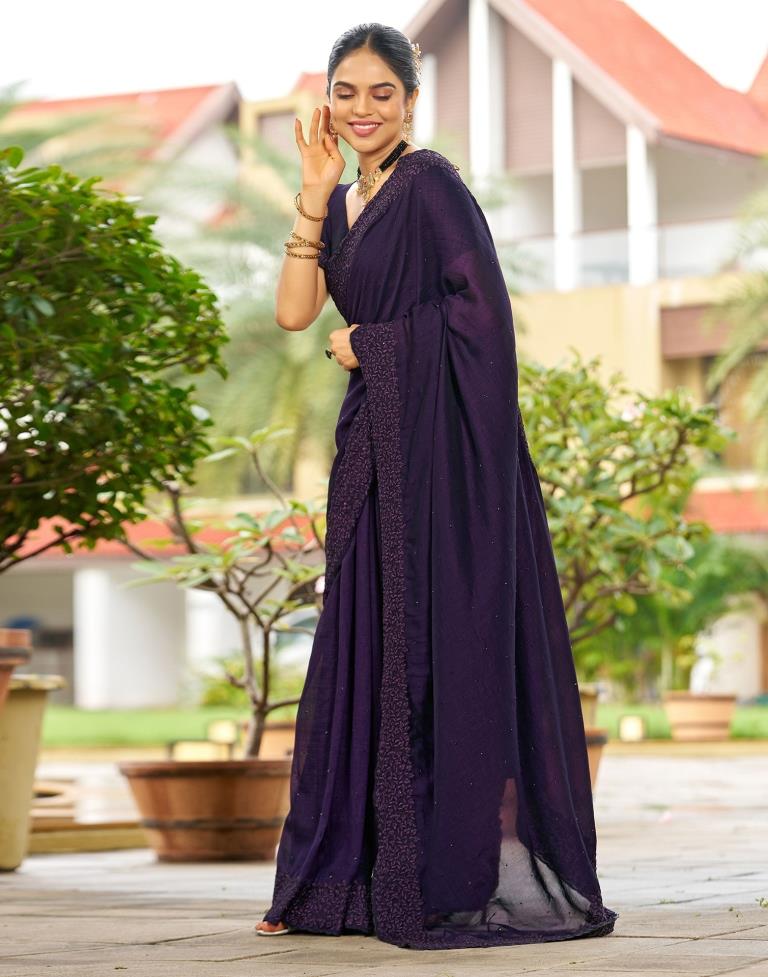 Purple Sarees Traditional - Buy Purple Sarees Traditional online in India