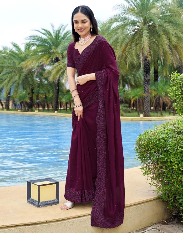 Shop Mul Dark Pink Saree - Handwoven Indian Ethnic Wear