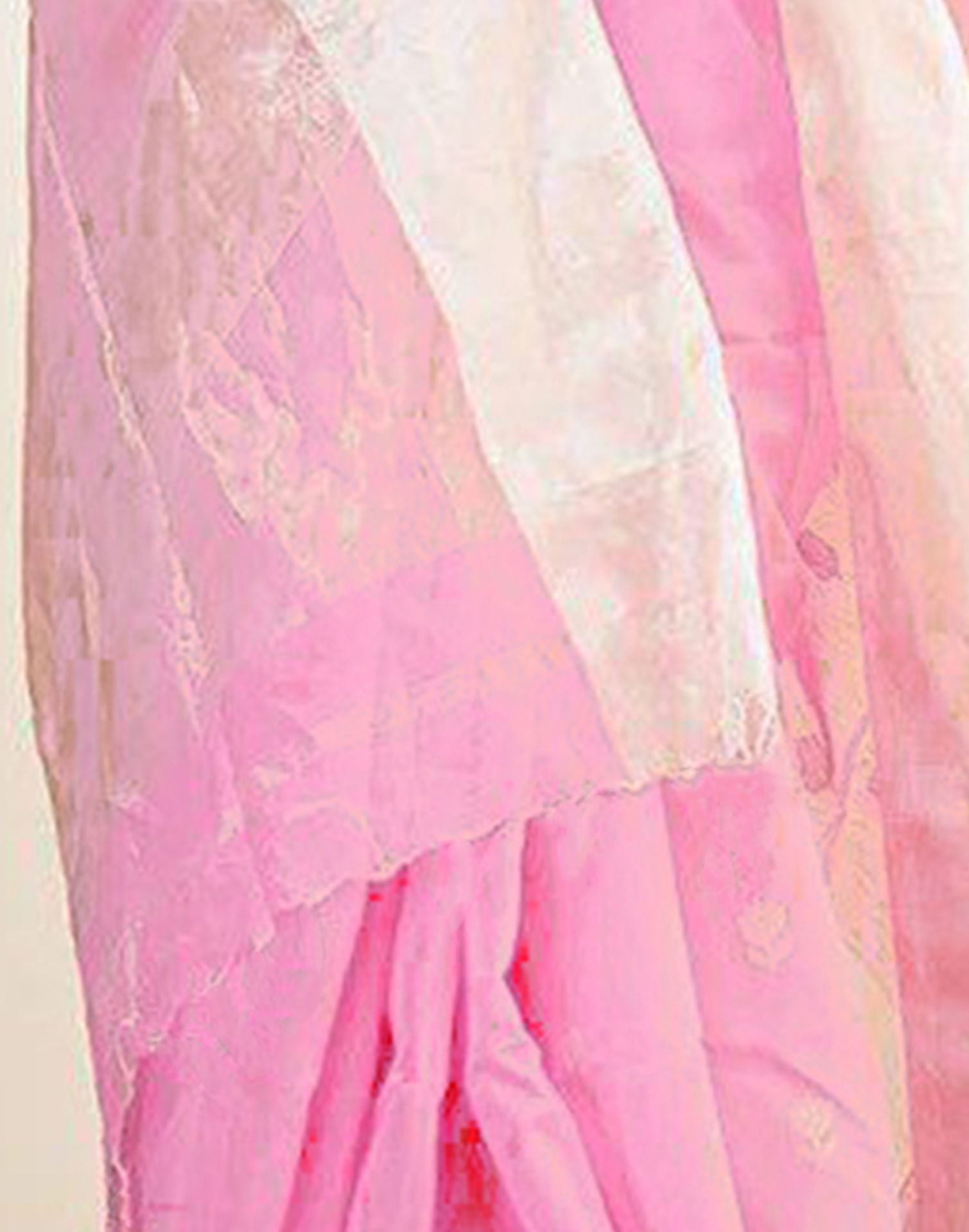 Light Pink Jacquard Silk Saree