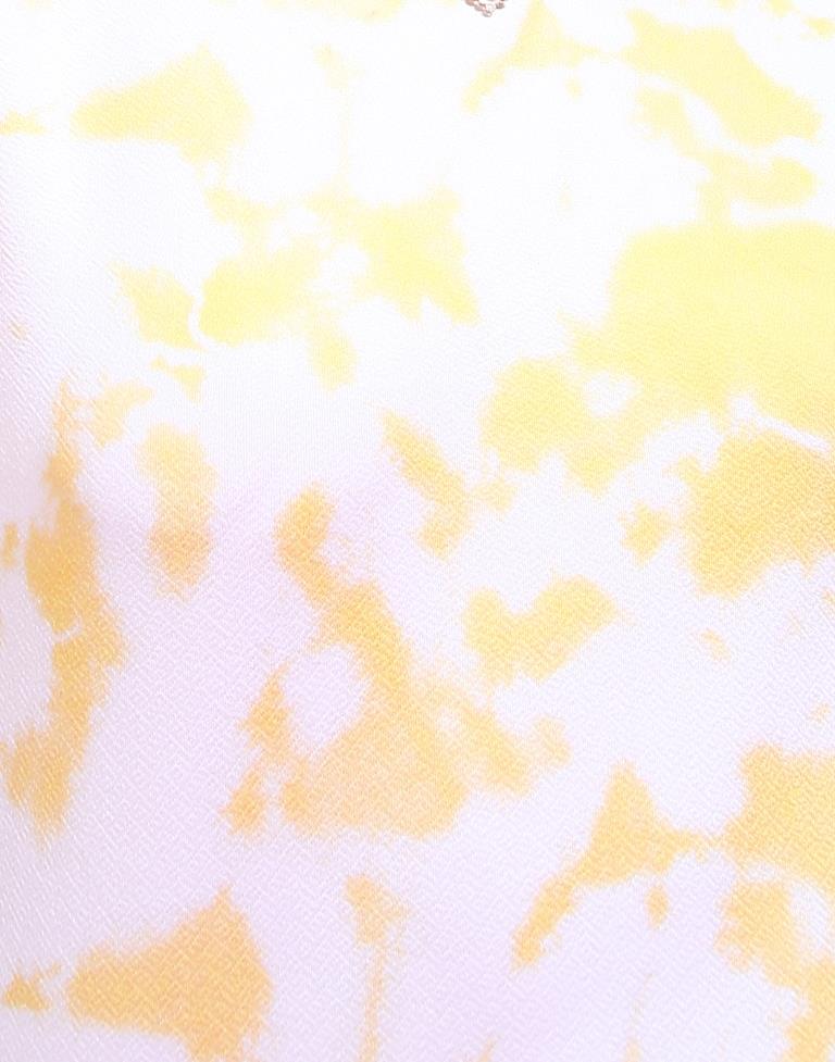 White &amp; Yellow Tie-dye Co-ords Set