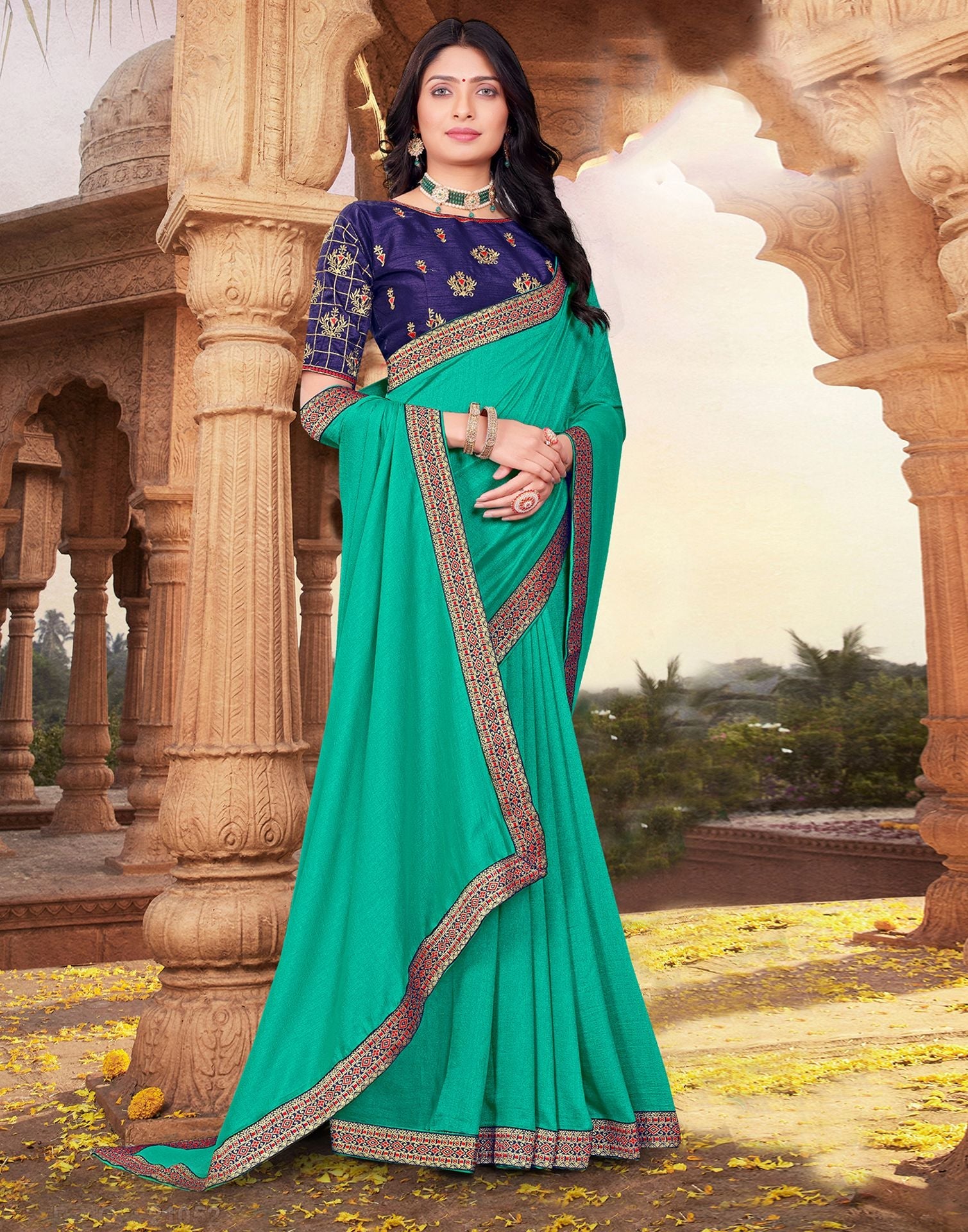 Buy Blue Soft Banarasi Plain Silk Woven Zari Work Saree For Women by  Nazaakat by Samara Singh Online at Aza Fashions.