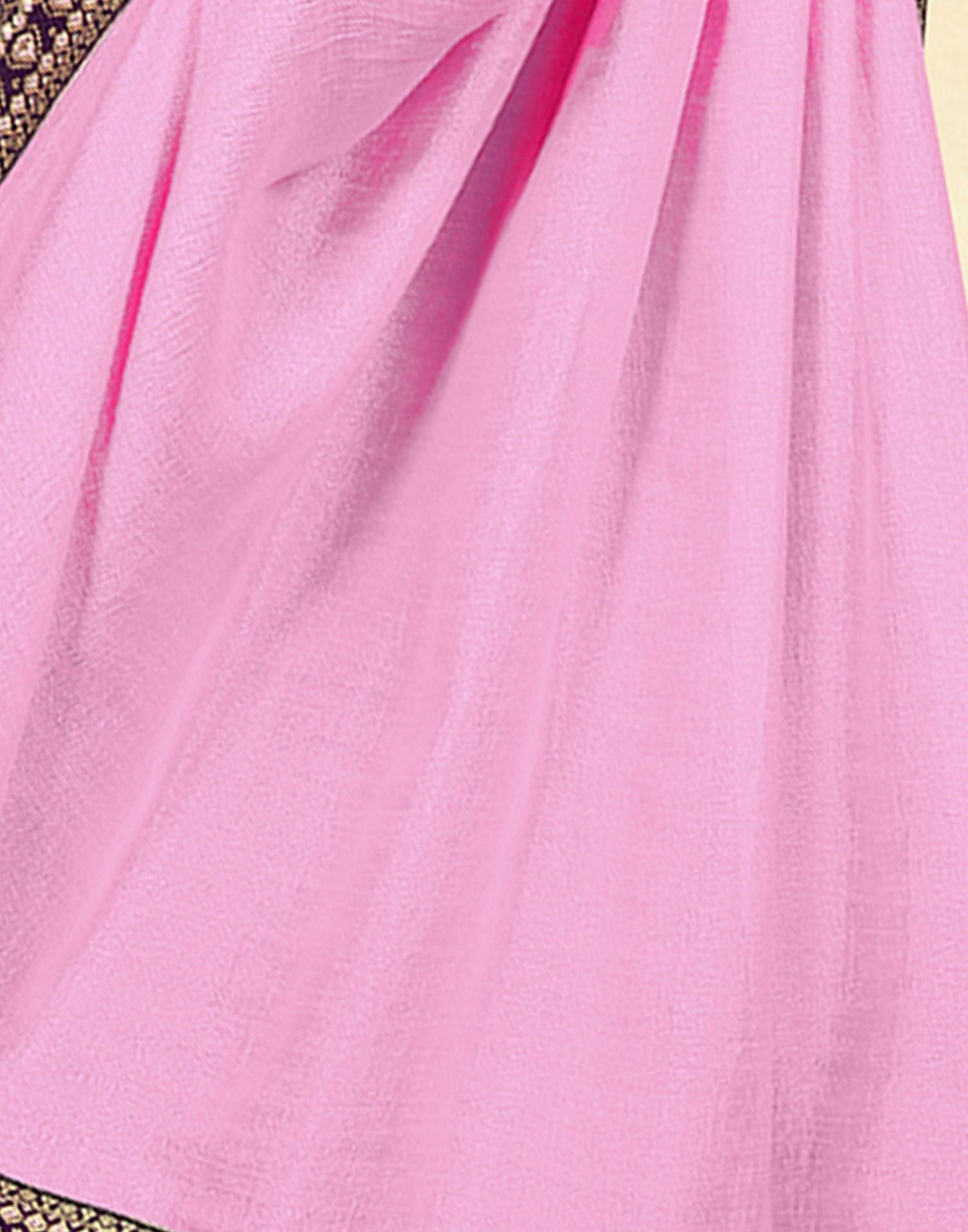 Light Pink Plain Silk Saree