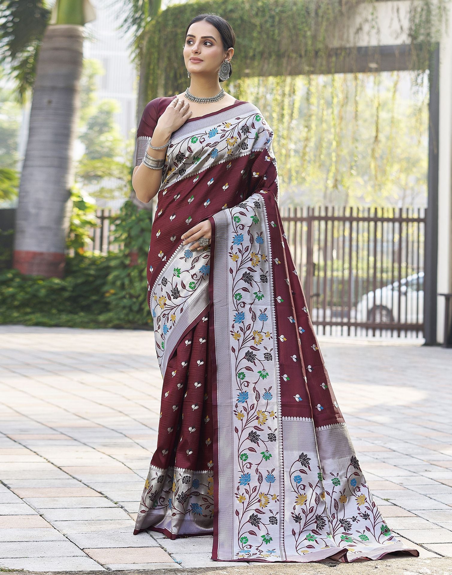 Kanjivaram Satin Silk Saree – Shop@DVIJA