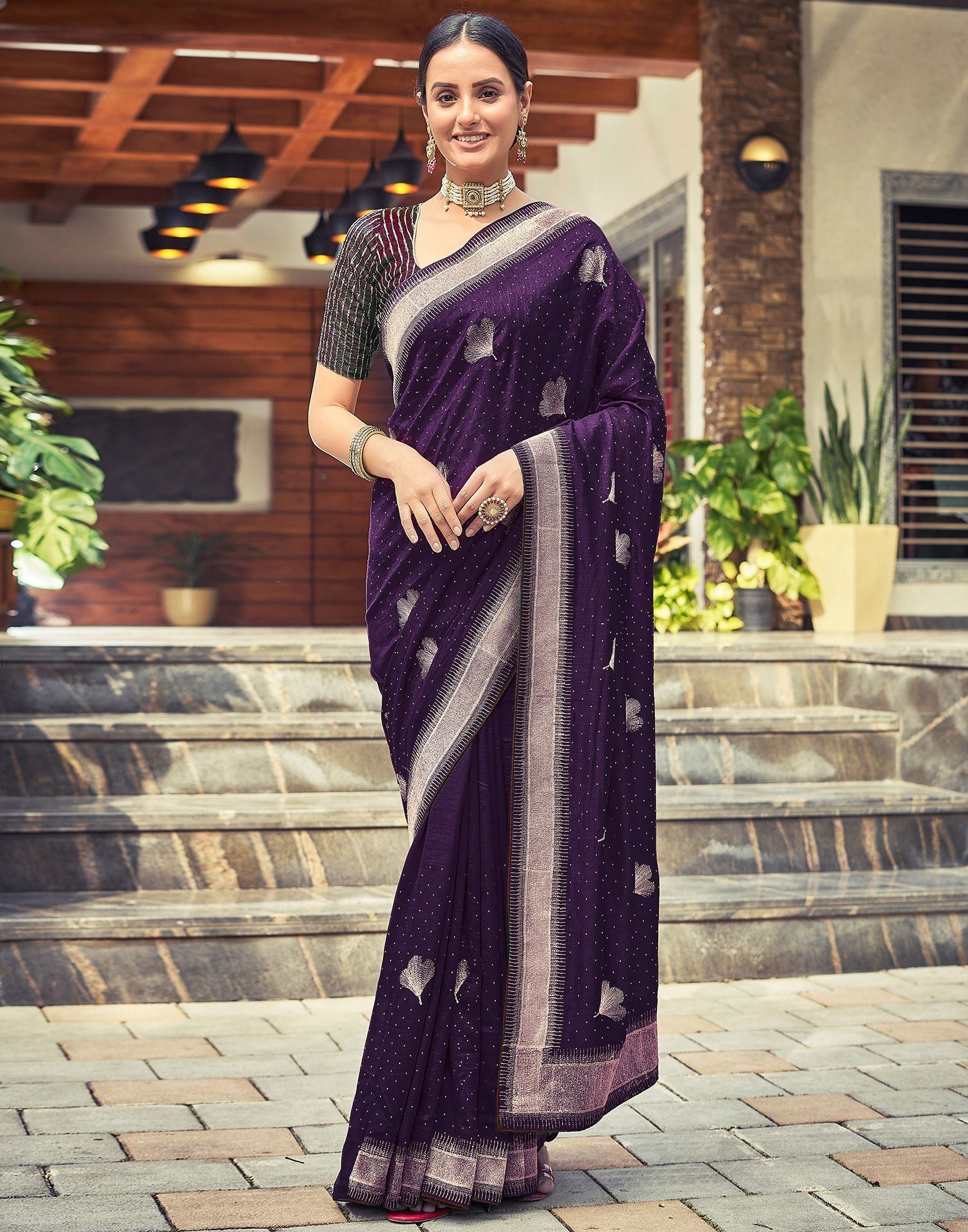 Kanchipuram Silk Saree, Purple Colour Designer Bollywood Saree,wedding Wear  Saree, With Exclusive Weaving,designer Saree - Etsy