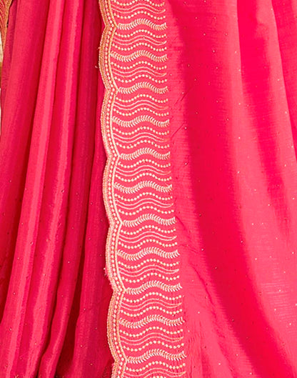 Pink Silk Plain Saree