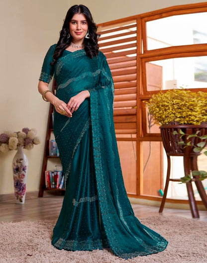 Rama Georgette Plain Saree