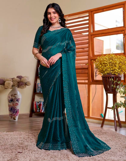 Rama Georgette Plain Saree