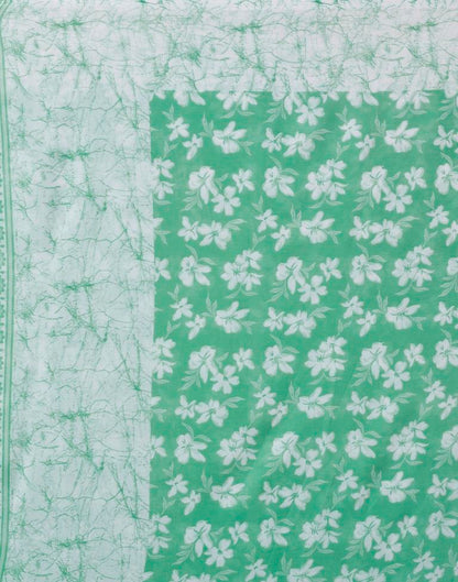 Pista Green Georgette Printed Saree