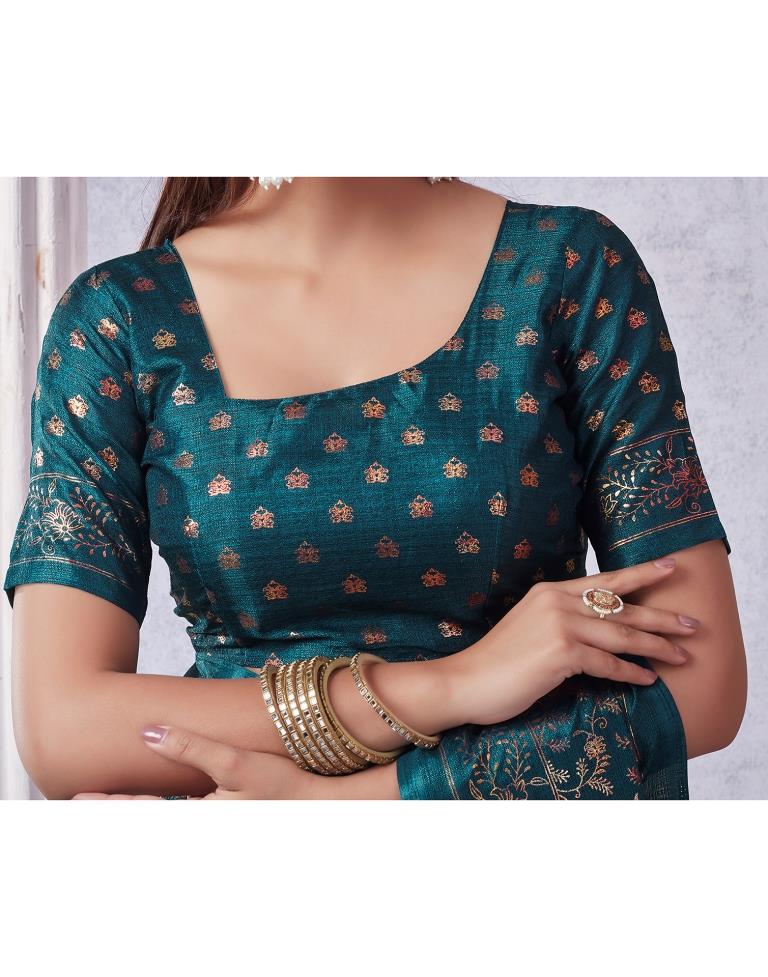 Rama Silk Printed Saree