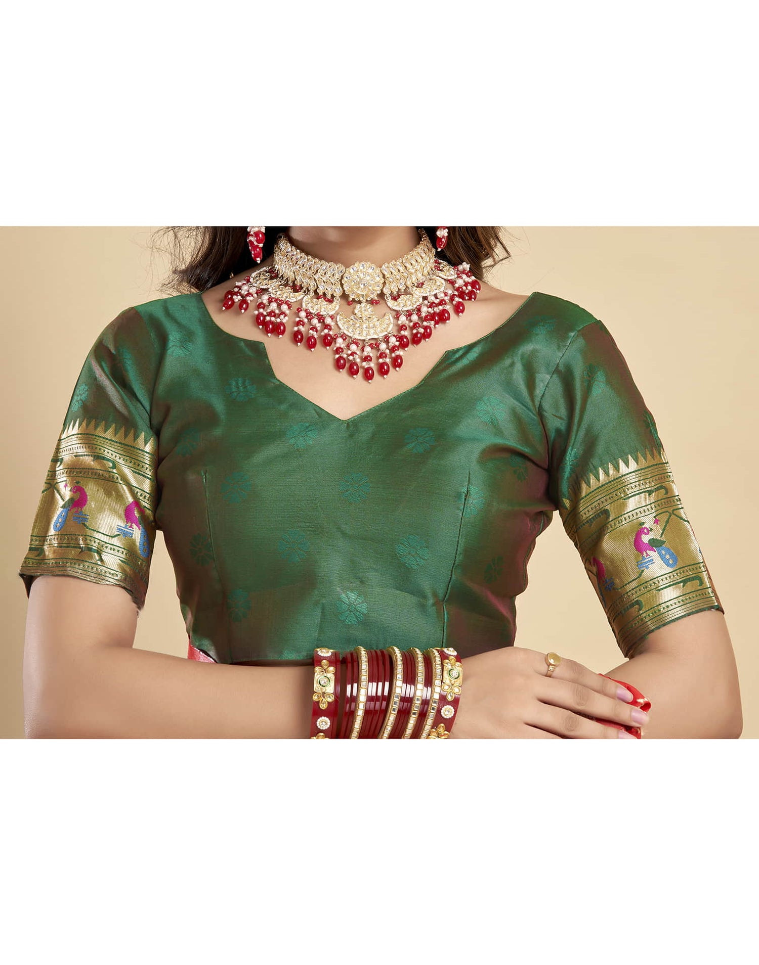 Green Silk Woven Paithani Saree