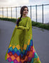 Parrot Green Bandhani Silk Saree | Leemboodi
