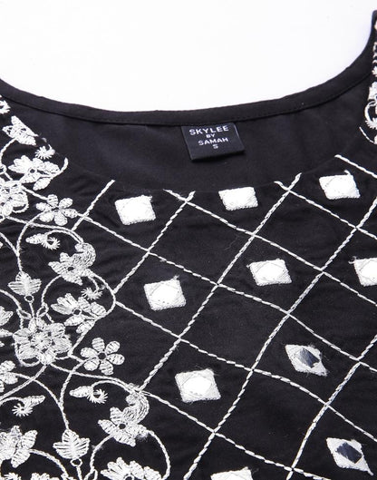 Black Embroidery Top | Leemboodi