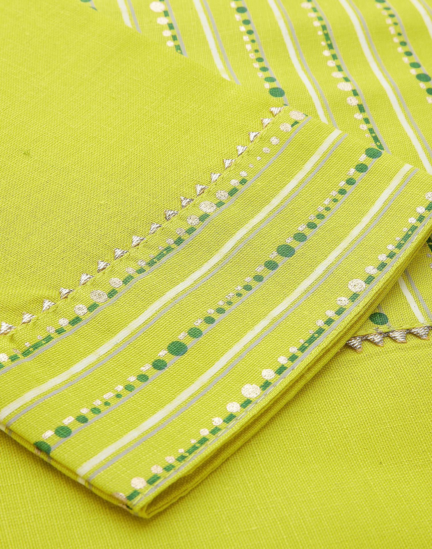 Neon Yellow Printed Kurta with Pant Set | Leemboodi