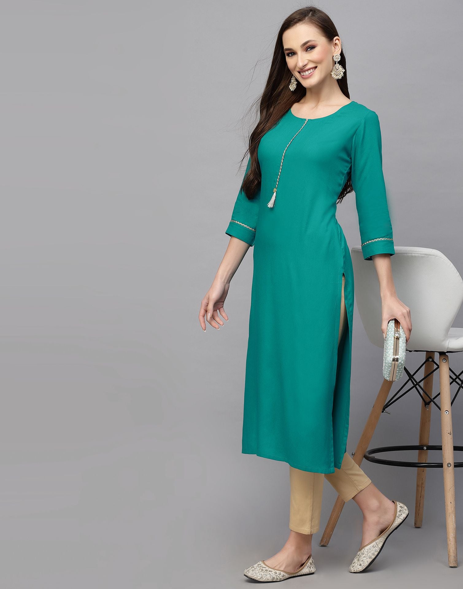 HIRWA SPARROW Long Straight Kurti Wholesale kurtis surat