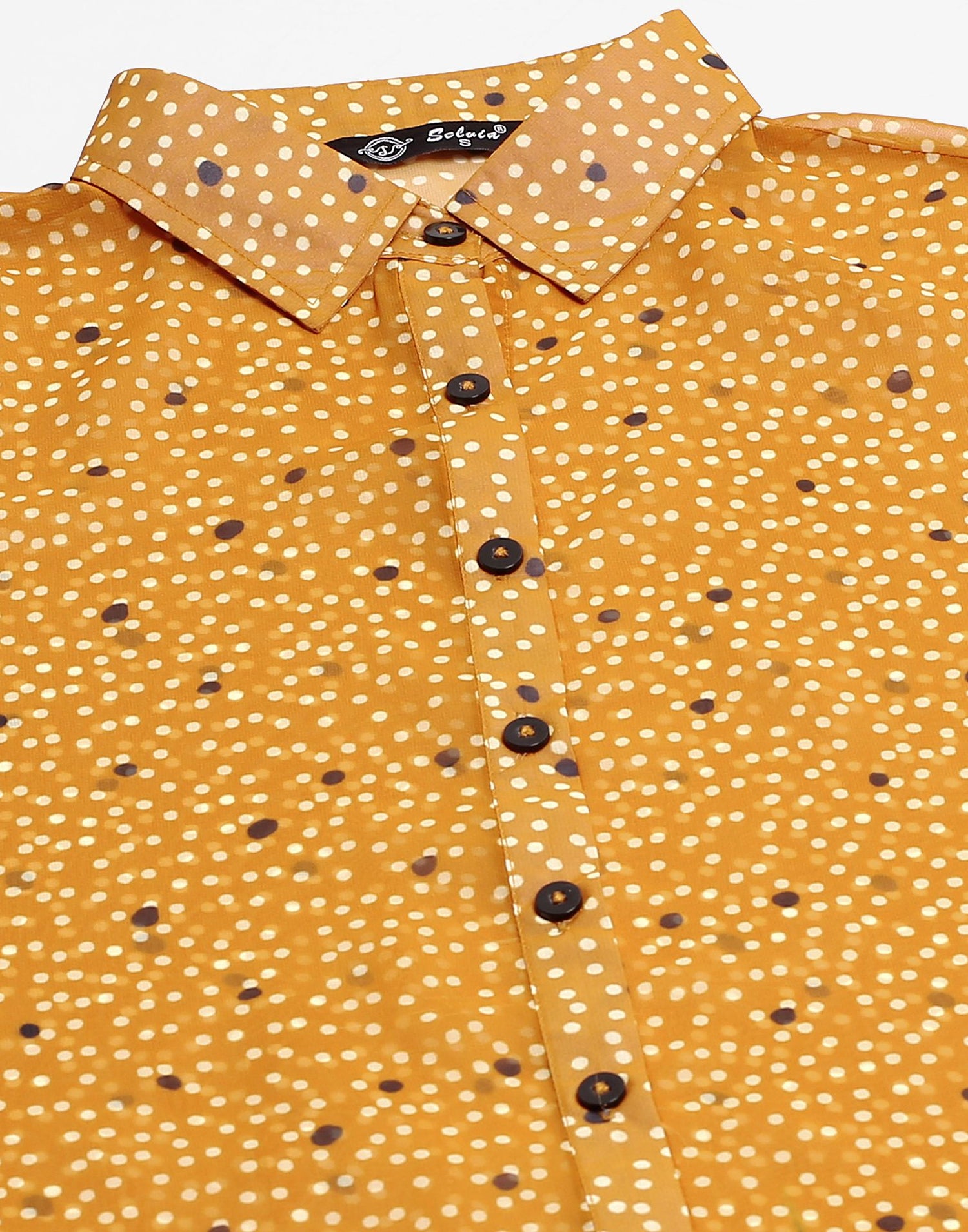 Mustard Printed Shirt | Leemboodi