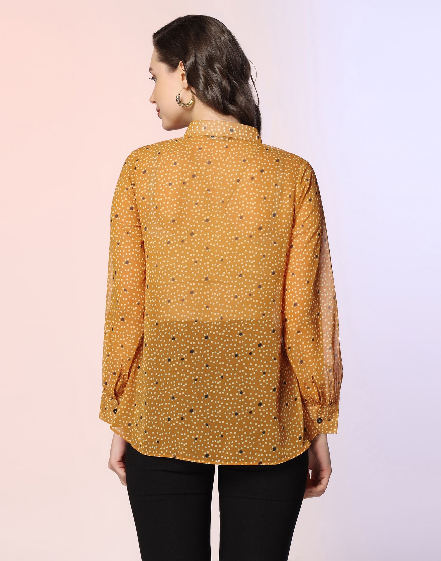 Mustard Printed Shirt | Leemboodi