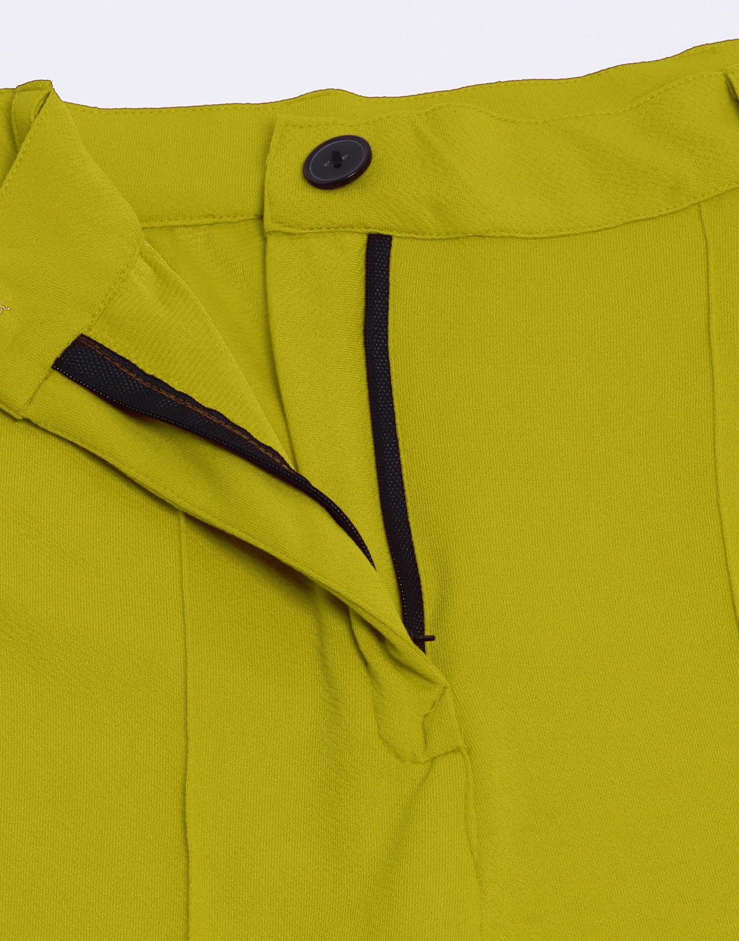 Green Pin Tuck Straight Fit Trouser | Leemboodi