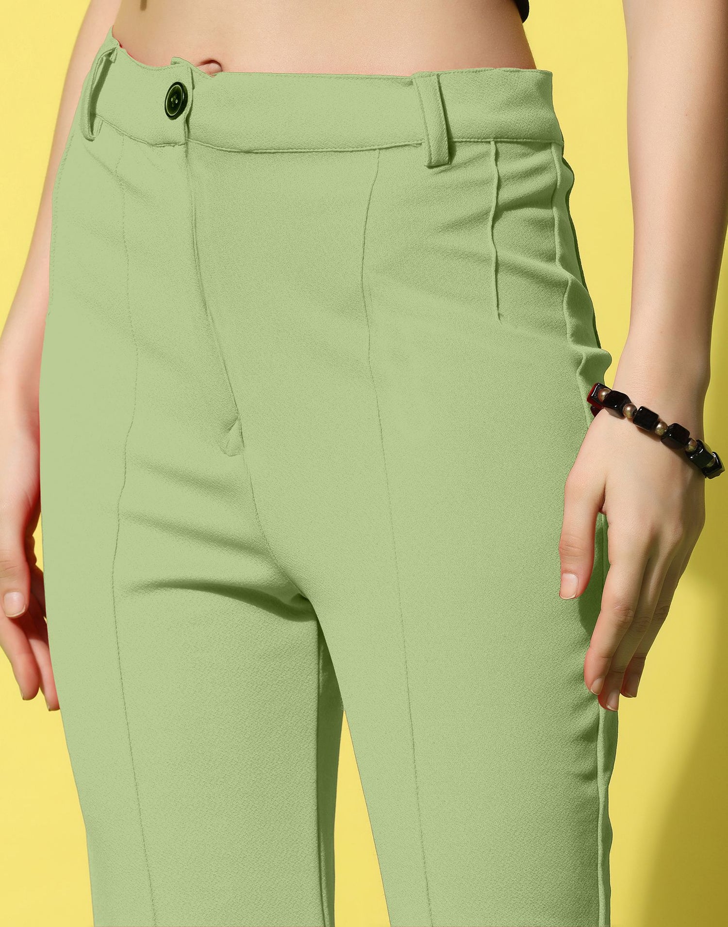 Pista Green Flared Trouser