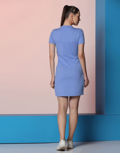 Blue Colour Block Bodycon Dress | Leemboodi