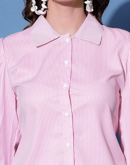Pink Polyester Printed Top